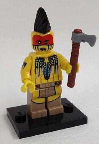 LEGO Minifigure-Tomahawk Warrior-Collectible Minifigures / Series 10-Creative Brick Builders